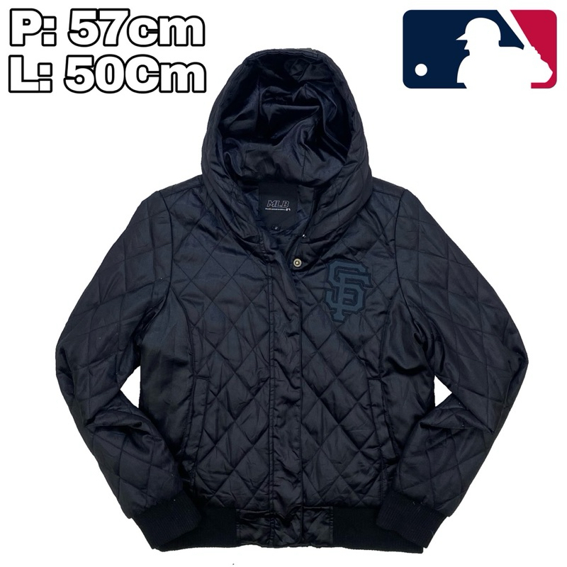 J114 Jaket Casual MLB Original SF Baseball League Softshell Puffer Giants Harian Unsex