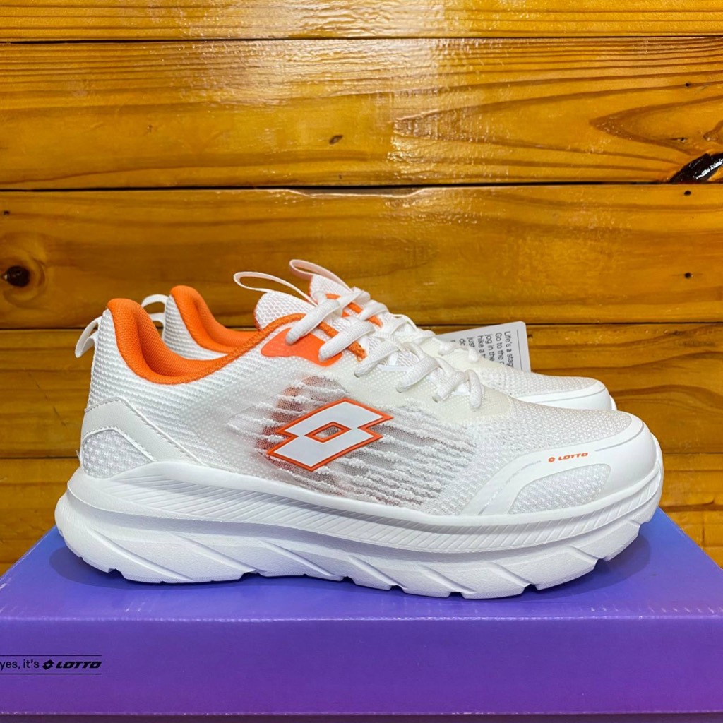 SEPATU LOTTO WANITA LOTTO BRASS WHITE ORANGE COD ORIGINAL SNEAKER SPORTY RUNNING WOMEN