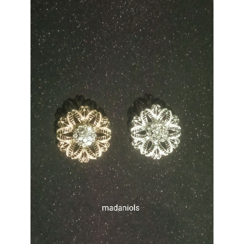 Bros Dada Bros Hijab Bros Besar Bros Pesta 4cm warna Gold warna silver