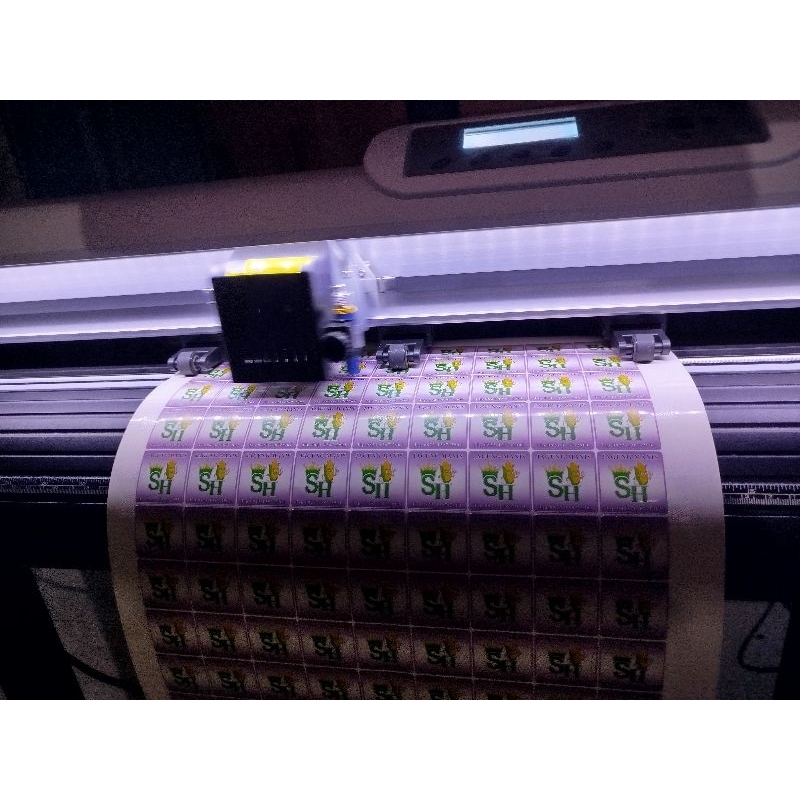 

Cetak Stiker Bontax glossy, hvs, vinyl, transparan, gold, hologram + cutting