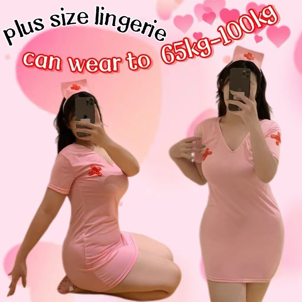 BERKUALITAS lingerie jumbo cosplay sexy Costume Sexy Nurse wanita sexy big size baju can wear to