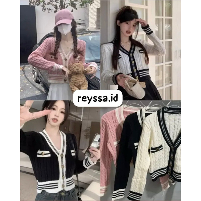 Cardigan V neck kepang - Knit wear