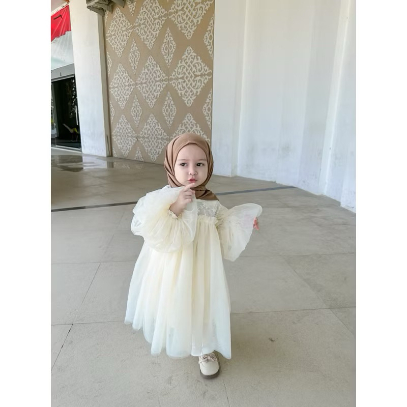 Dress Anak Alice Dress pesta gamis anak set hijab Ready stok