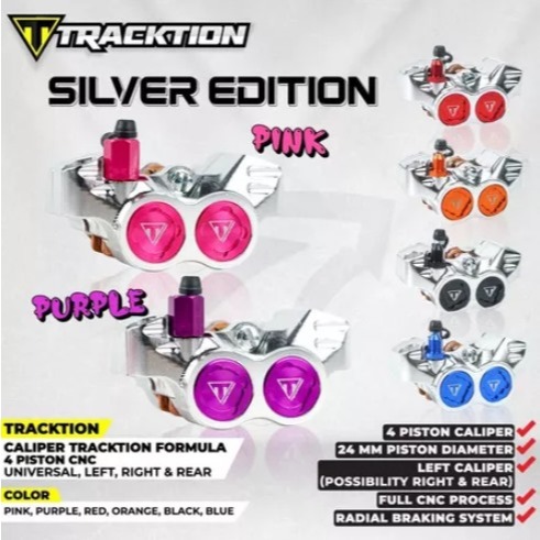 KALIPER MONOBLOK 4P TRACKTION FORMULA KIRI CNC UNIVERSAL CALIPER 4 PISTON