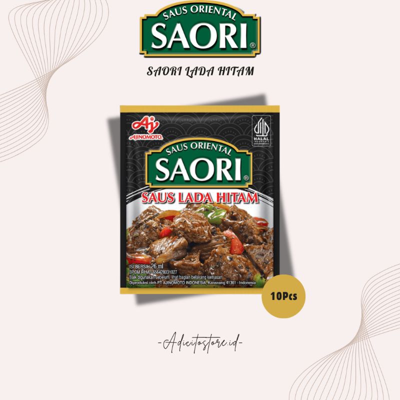 

Saus Oriental SAORI Lada Hitam 26ml 10sachet/Renceng