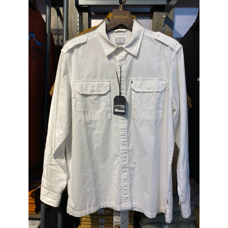 KEMEJA OUTDOOR TACTICAL PUTIH MGEE ORIGINAL CAMPER CKPR 029 white KEMEJA PRIA OUTDOOR