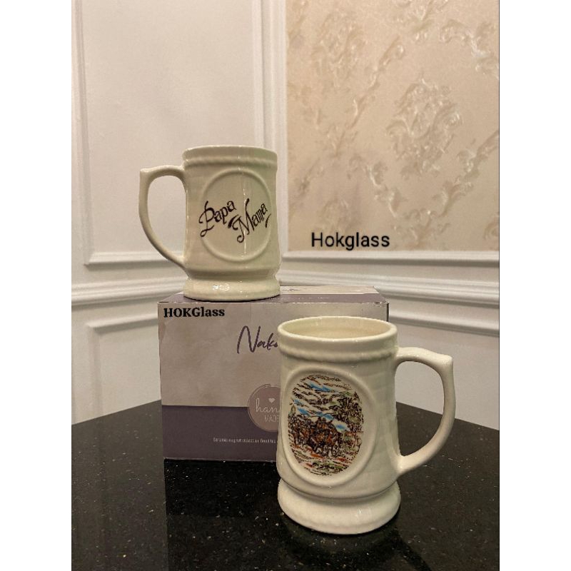 Mug Couple Nakato Set isi 2 pcs | Mug Couple classic| Mug Couple Keramik .