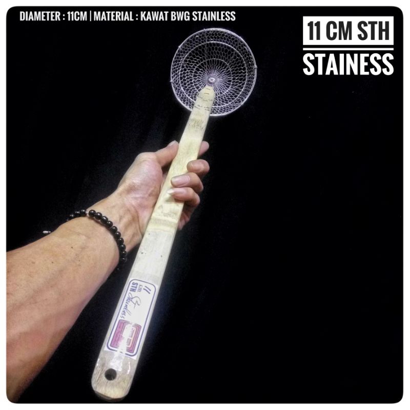 Serok Stailess 11cm STH || serok, serok tebal, serok kuat, serok kokoh, serok gorengan, serok mie, s