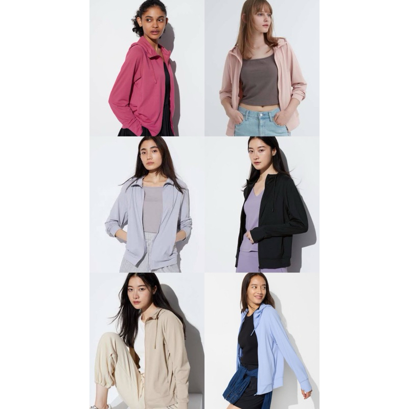UNIQLO NEW WITH TAG POCKETABLE - Airism UV Mesh Women Arism Airsm Jacket Jaket Lari Hoodie Running