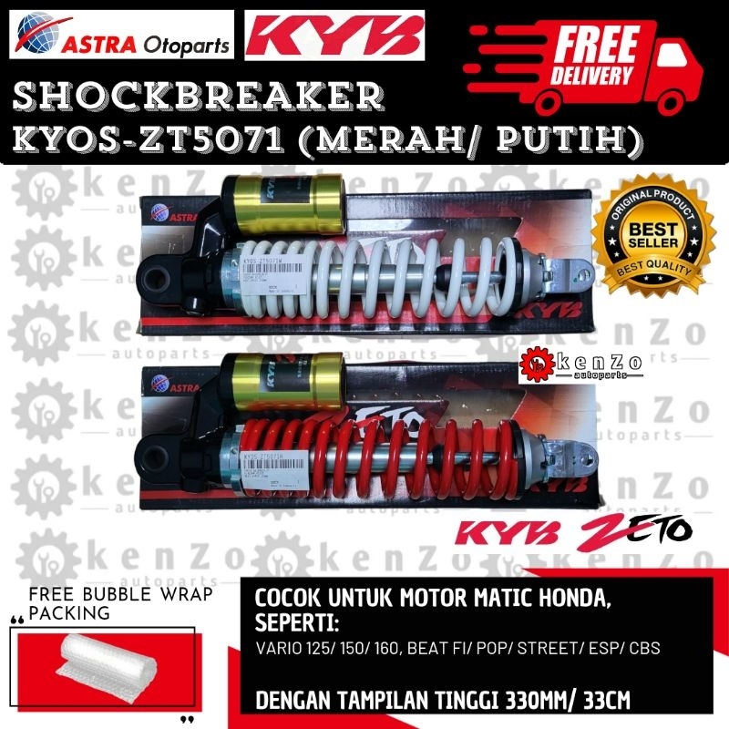 [Shock Tabung Aktif] [Gratis Ongkir] [Kyb Zeto] Shockbreaker Belakang Honda Vario All Series 110 125