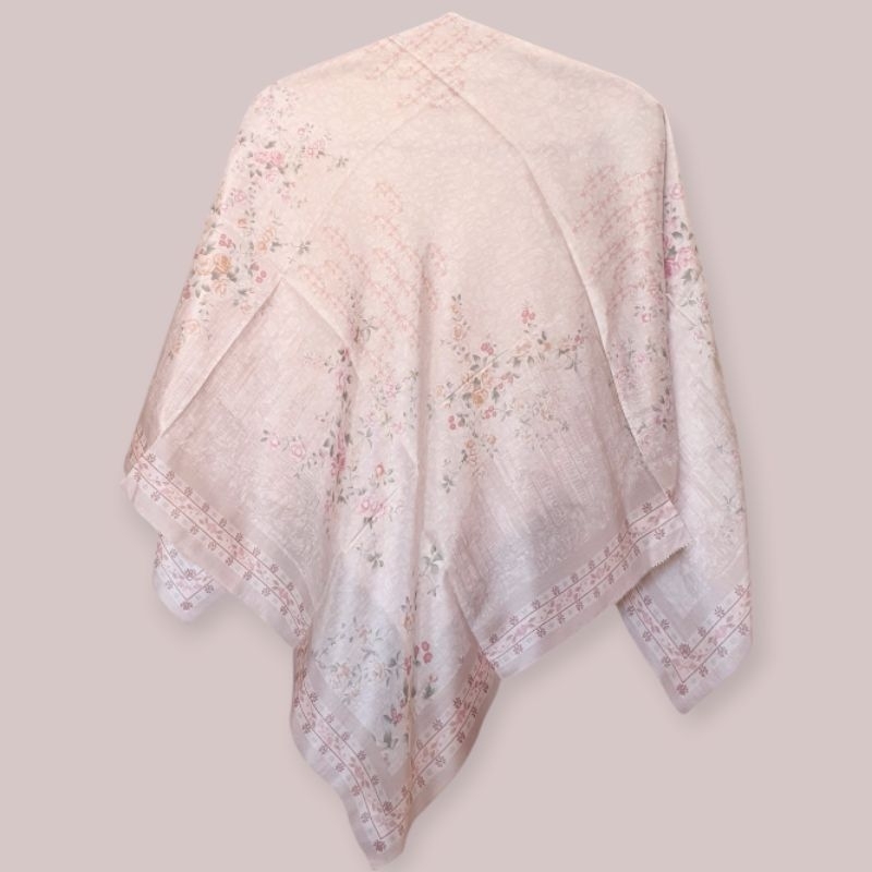 Hijab square voal motif DUSTY PINK