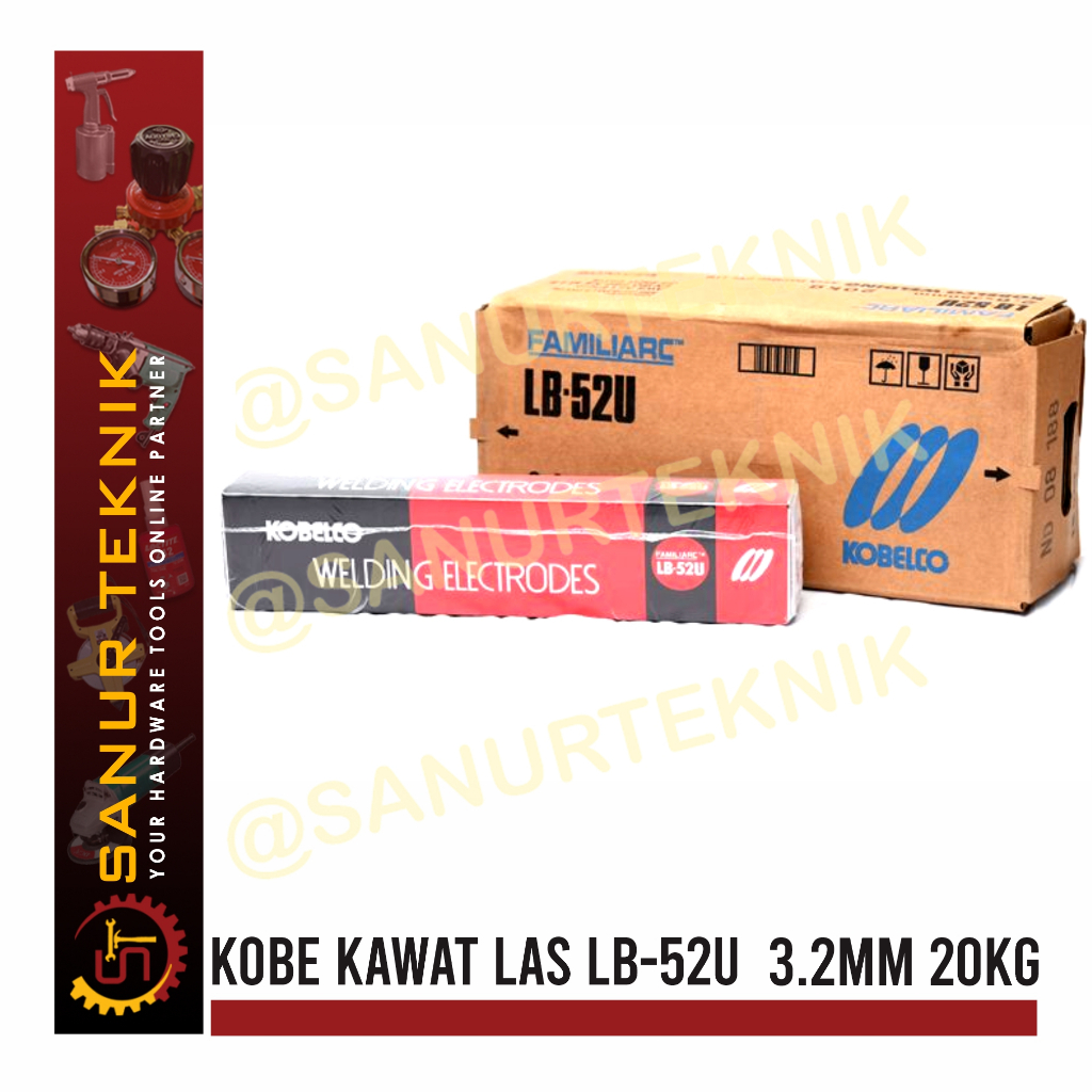 KOBE STEEL Kawat Las Listrik LB-52U LB52U 3.2mm 3.2 mm 20KG 20 KG