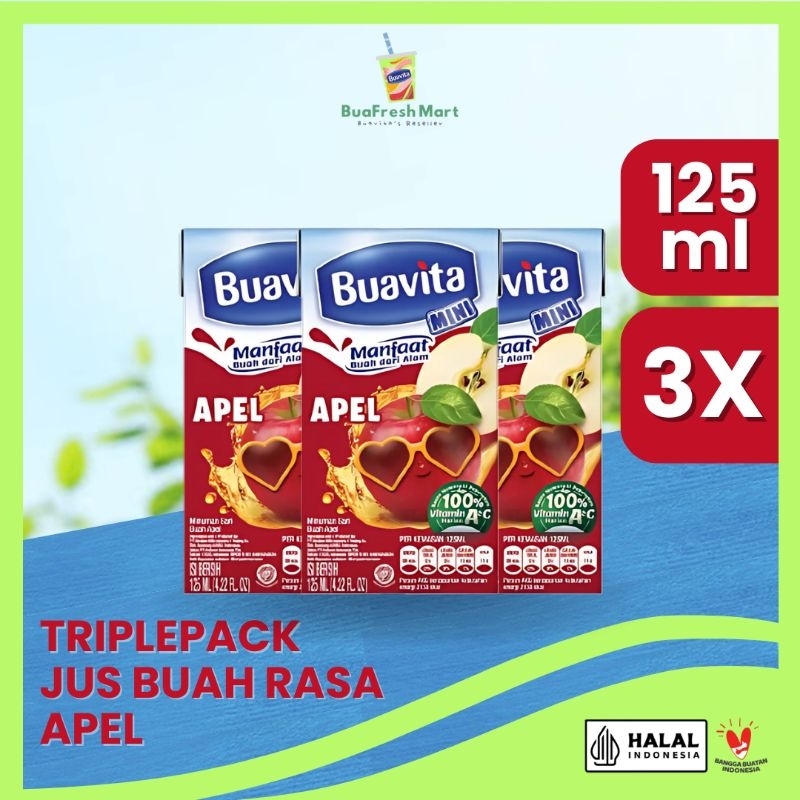 

Buavita Triplepack Rasa Apel 125 ml