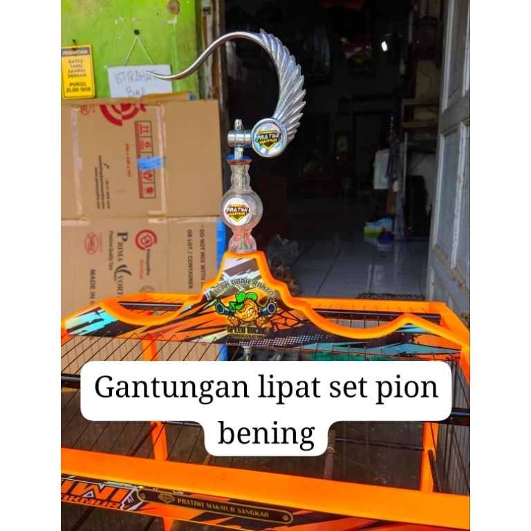 Get Buy GANTUNGAN SET PION TRANSPARAN MERK PRATIWI MAKMUR CANTOLAN SANGKAR LIPAT KANDANG KOTAK BNR M