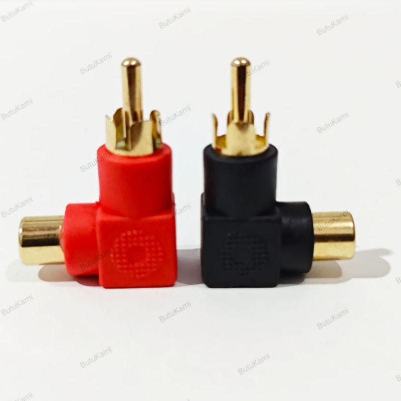 Soket RCA to Jack RCA L Karet Gold Konektor Audio Speaker Jack RCA Male to Female L Gold 3563