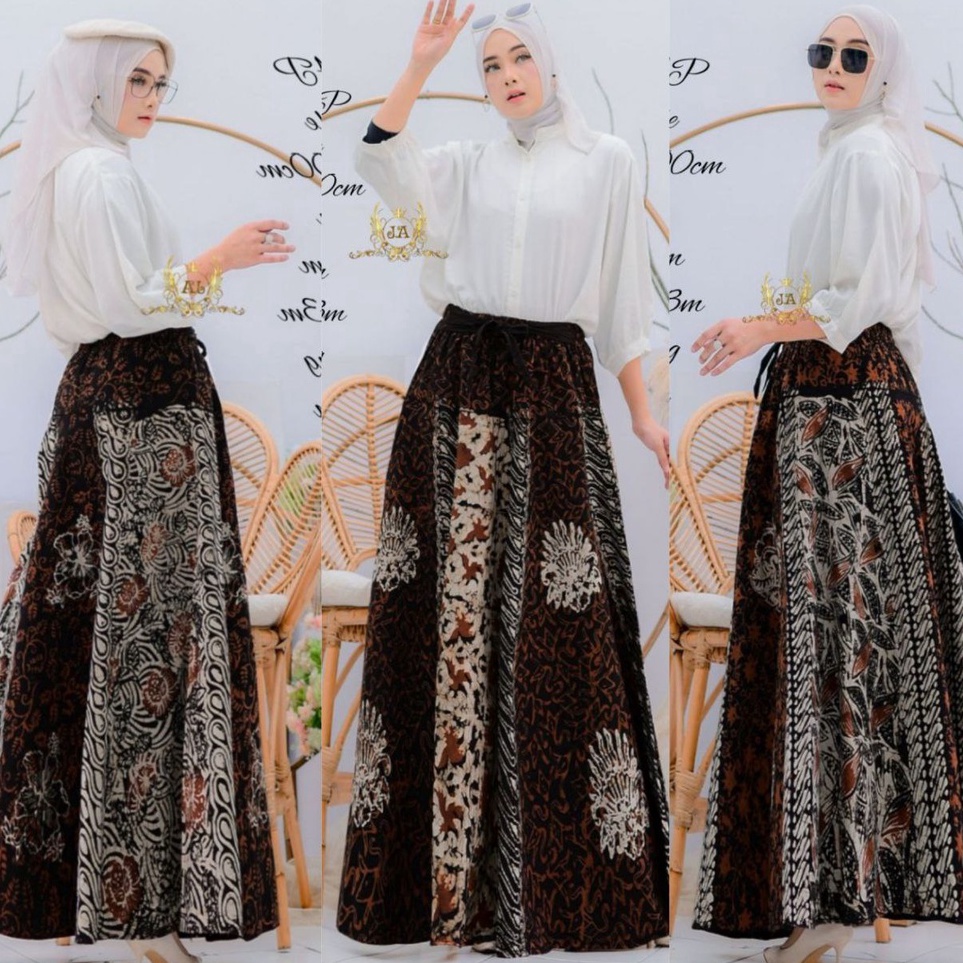 Terupdate Rok Cap Selling Biru Sogan Ima SVJ Rok Sogan Batik Modern Klasik Rok Payung Batik 22