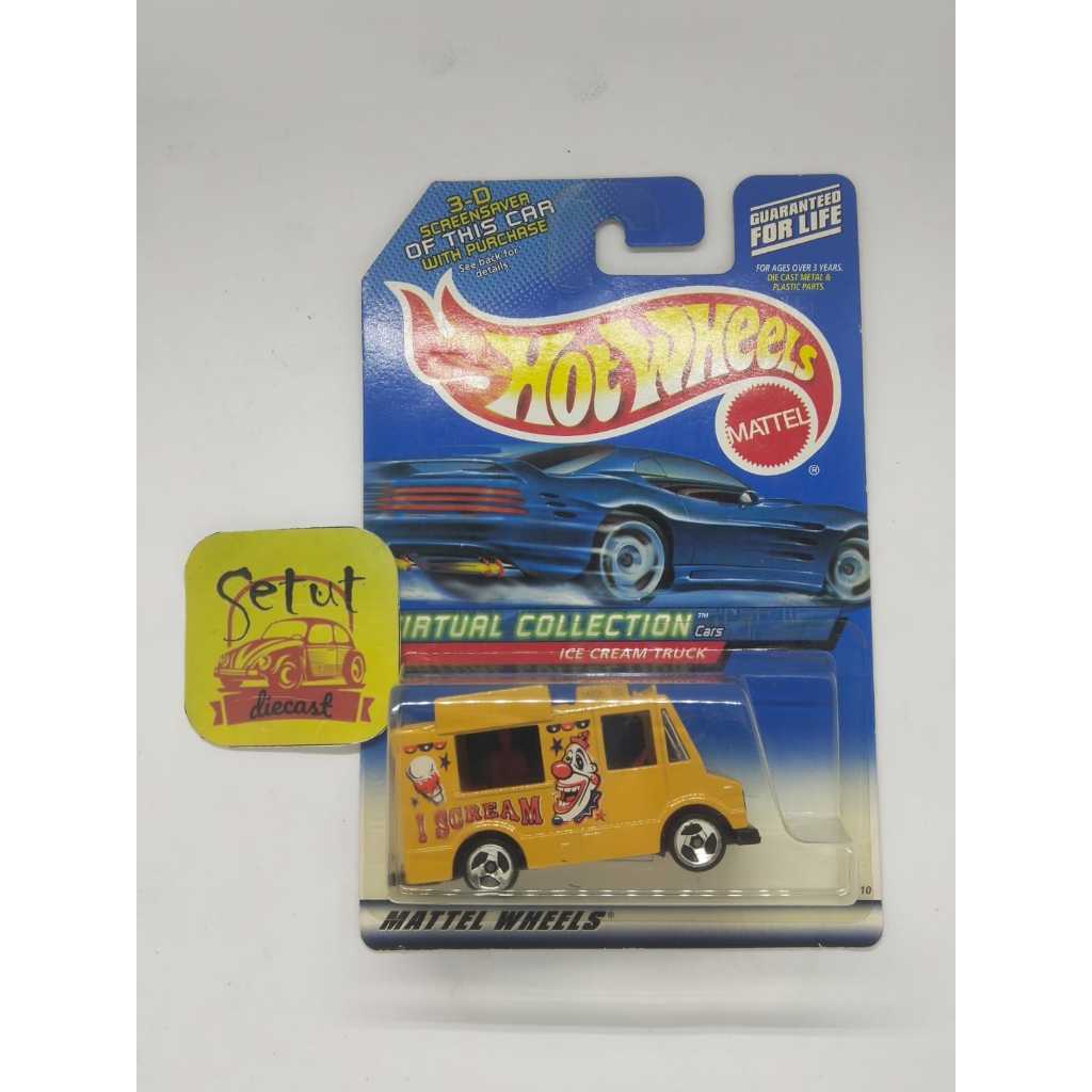 HOT WHEELS HOTWHEELS ICE CREAM TRUCK KUNING YELLOW BLUE CARD