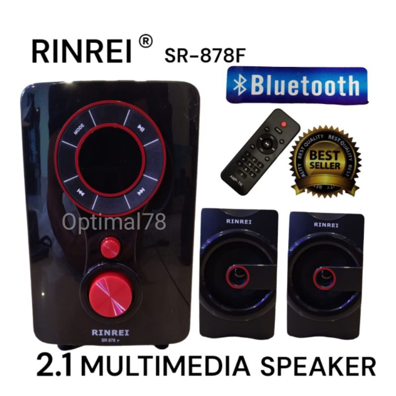 Speaker Multimedia 2.1 RINREI SR-878F Bluetooth (Output 45W RMS)
