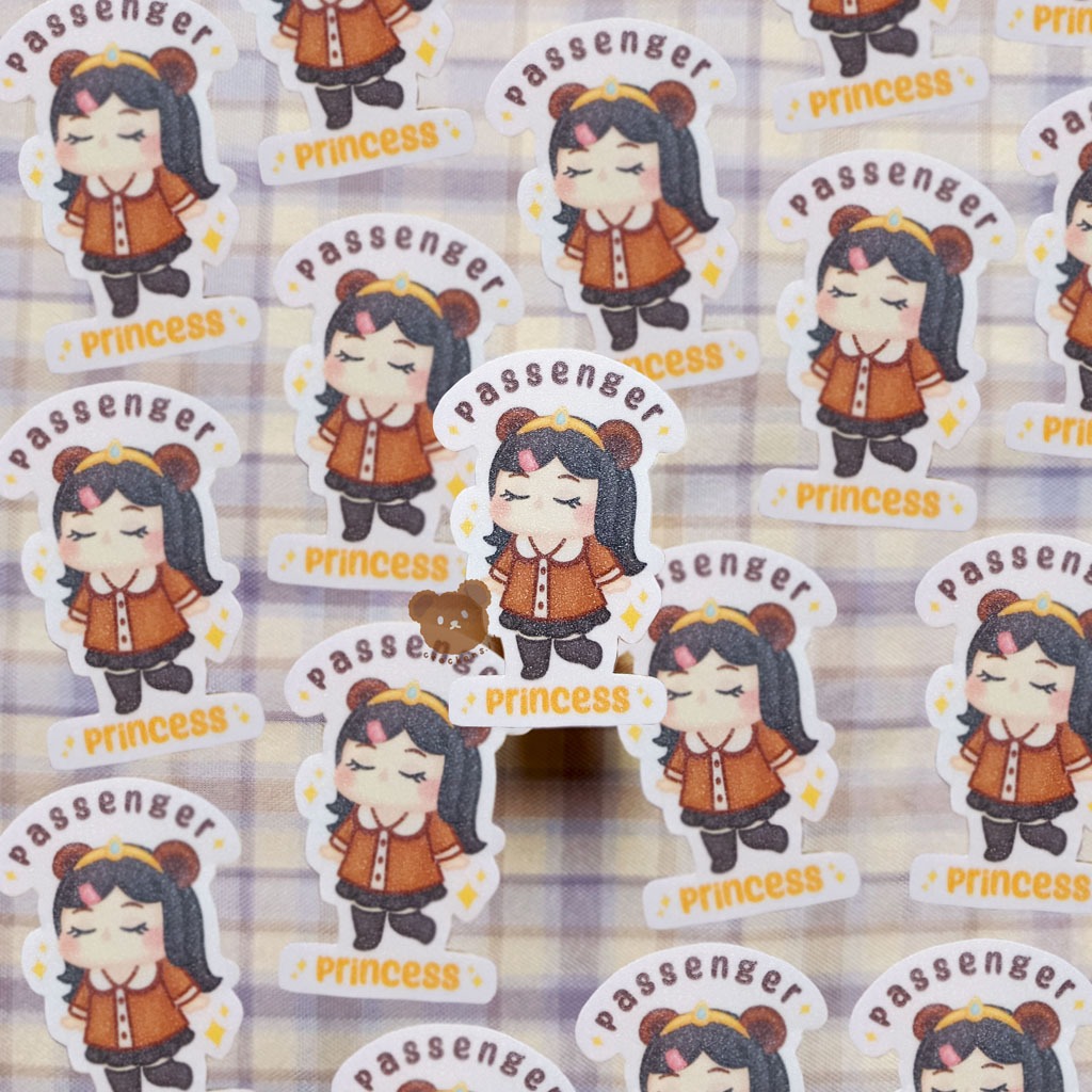 

[creckers.id] Sticker Lucu Zizi Passenger Princess Sticker Laptop Satuan