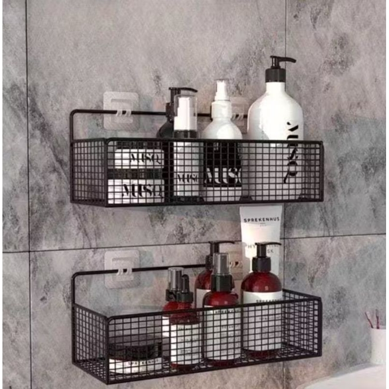 Rak Kranjang Besi Kamar Mandi Dapur/Storage Rak Kranjang Besi Anti Karat