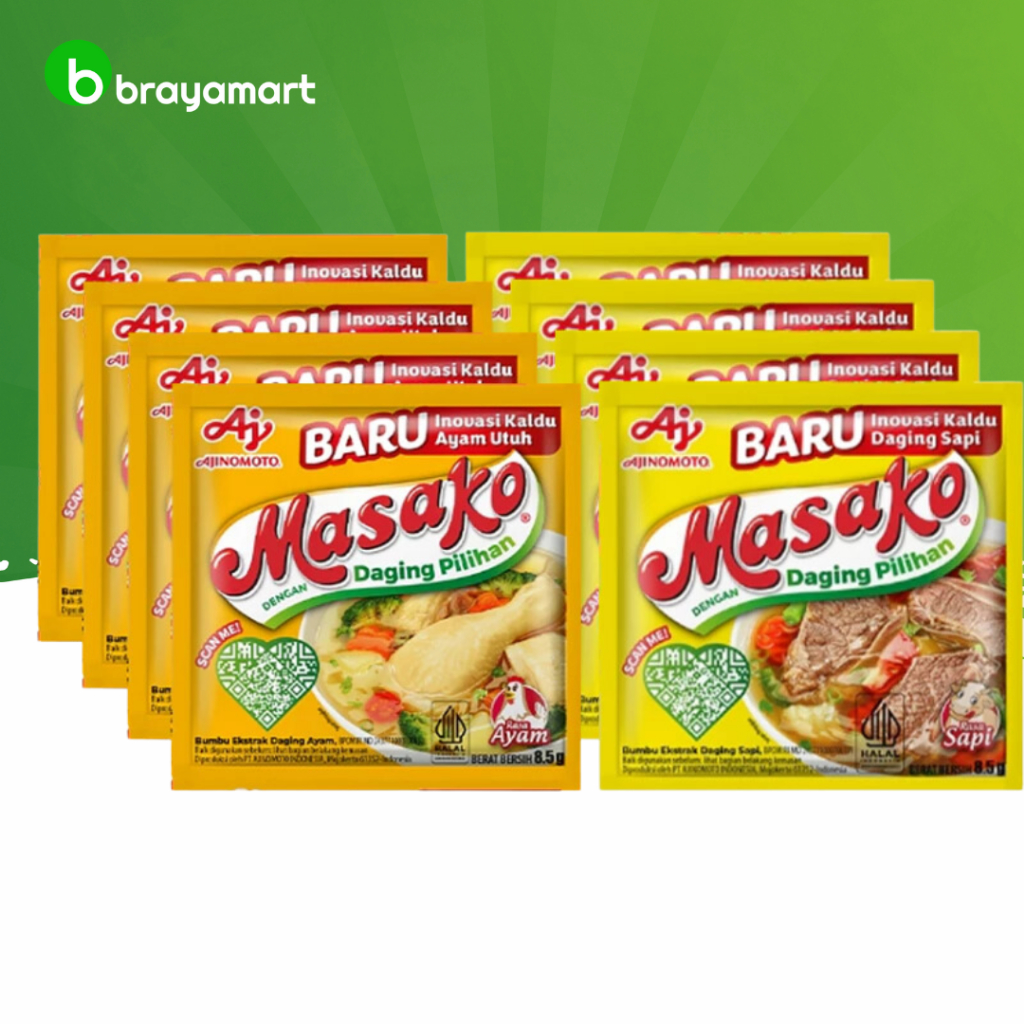 

Masako sachet 8.5 gram / kaldu /penyedap Brayamart