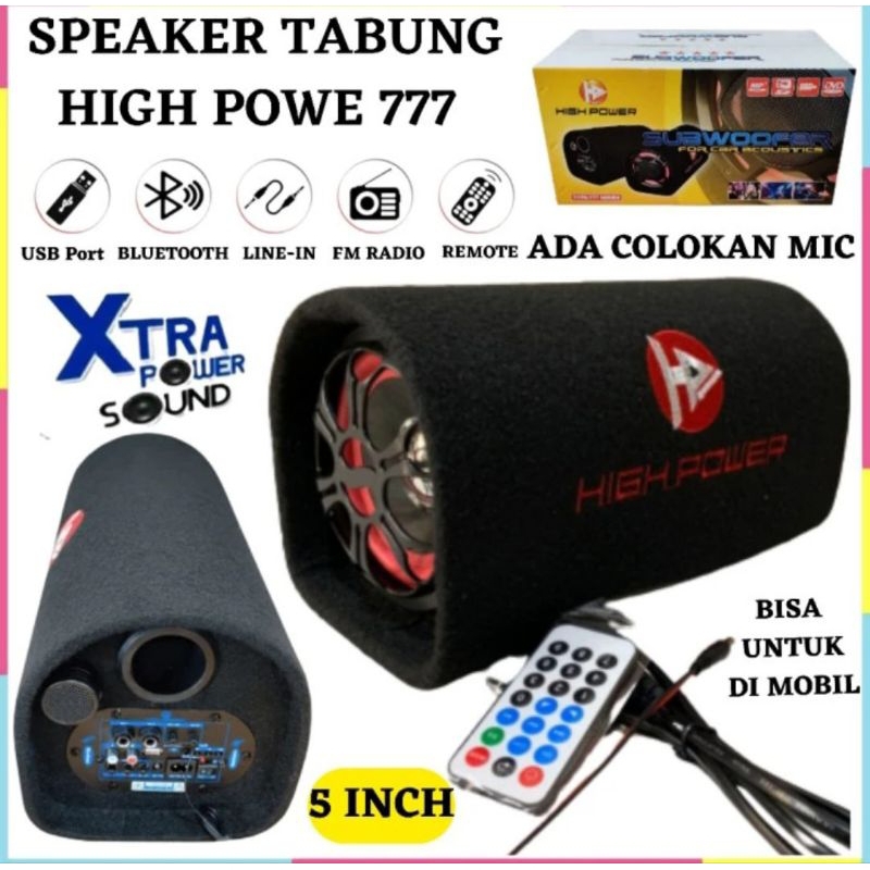 speaker subwoofer car high power full bass 777(5 inc)