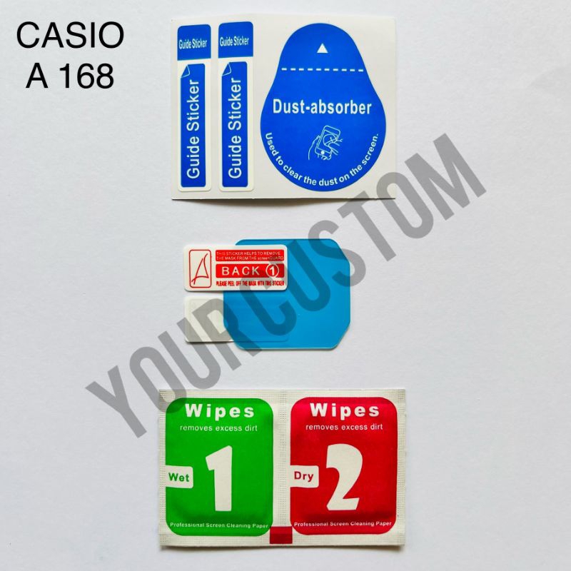 Casio A 168 antigores / pelindung film / pelindung layar