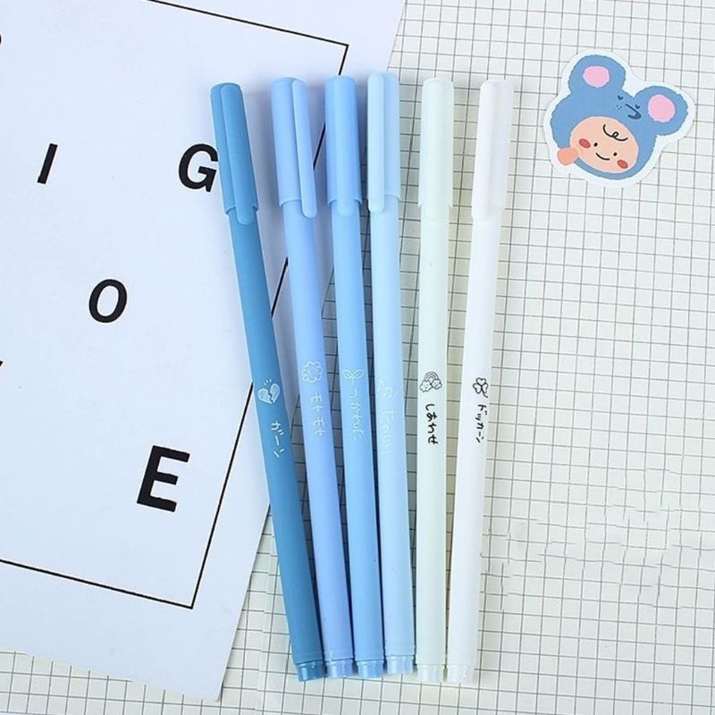 

DIEDITIN - READY PEN GEL COLOUR BLUE PASTEL AESTHETIC JOURNAL