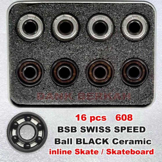 16 Bearing BSB SWISS SPEED BLACK Ball Ceramic .. Loncer