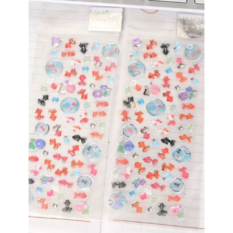 

♡ ready stock ♡ jelly sticker fish stiker ikan timbul