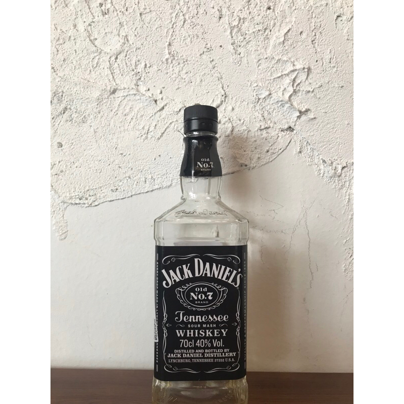 botol bekas minuman Jack daniels TANPA DUS botol antik botol unik pajangan botol hiasan