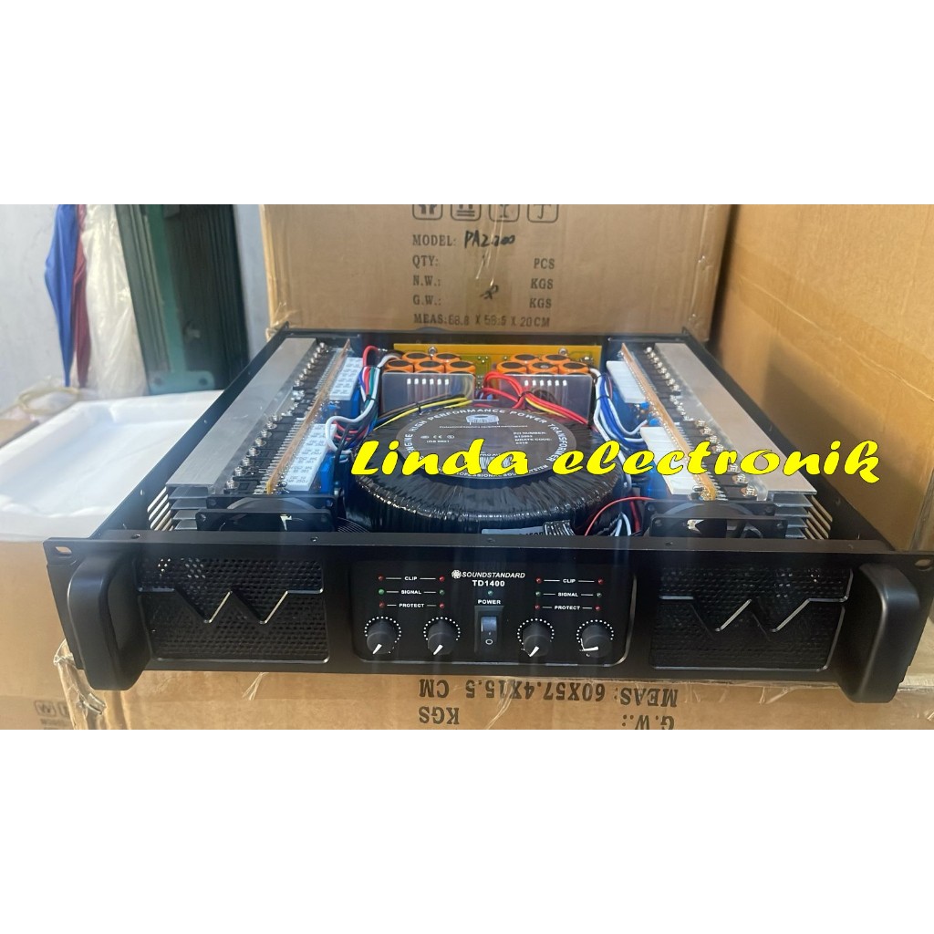 power amplifier soundstandar td1400 / td1400 4 x 1200 watt