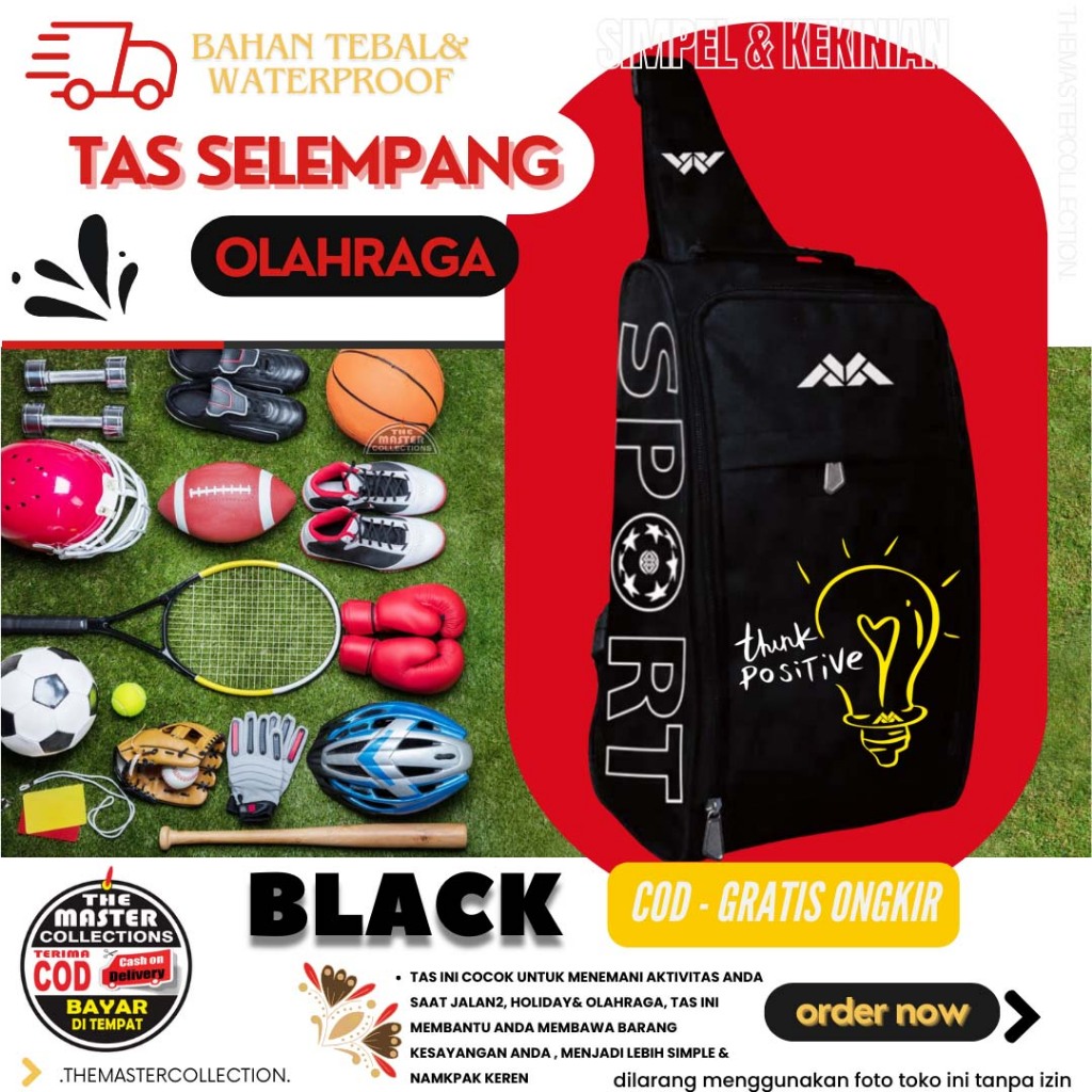 Tas Sepatu Bola Tas Olahraga / Tas Sepatu Futsal / Tas Gyms Simple Tas Badminton Tas Selempang Olah 