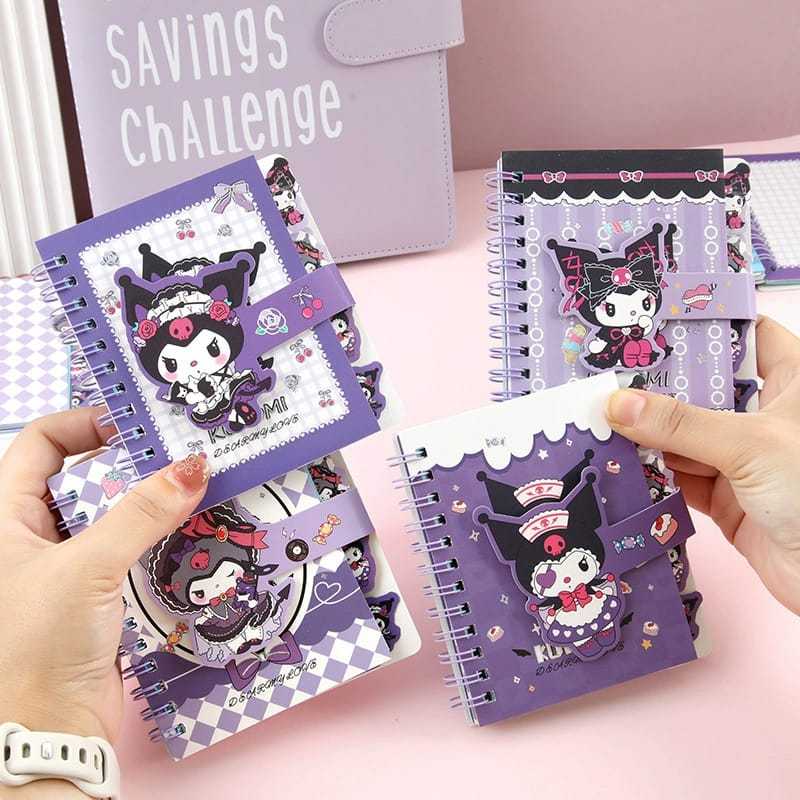 

[ORGM] Notebook A7 Notebok Spiral Kuromi Dengan Pembatas Notebook Kuromi Lucu