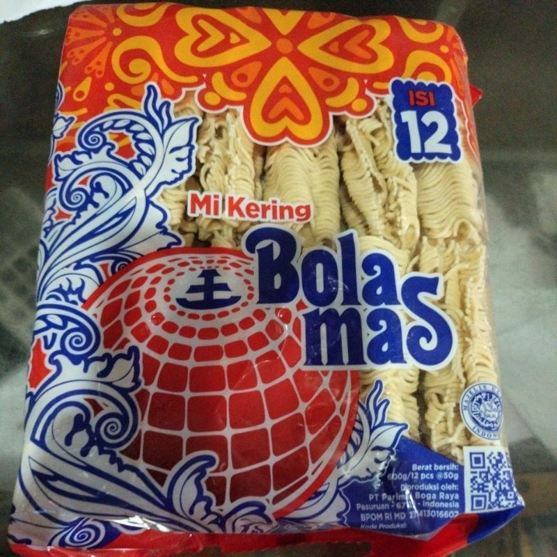 

Mie Kering Bola Mas 12 pcs 600g