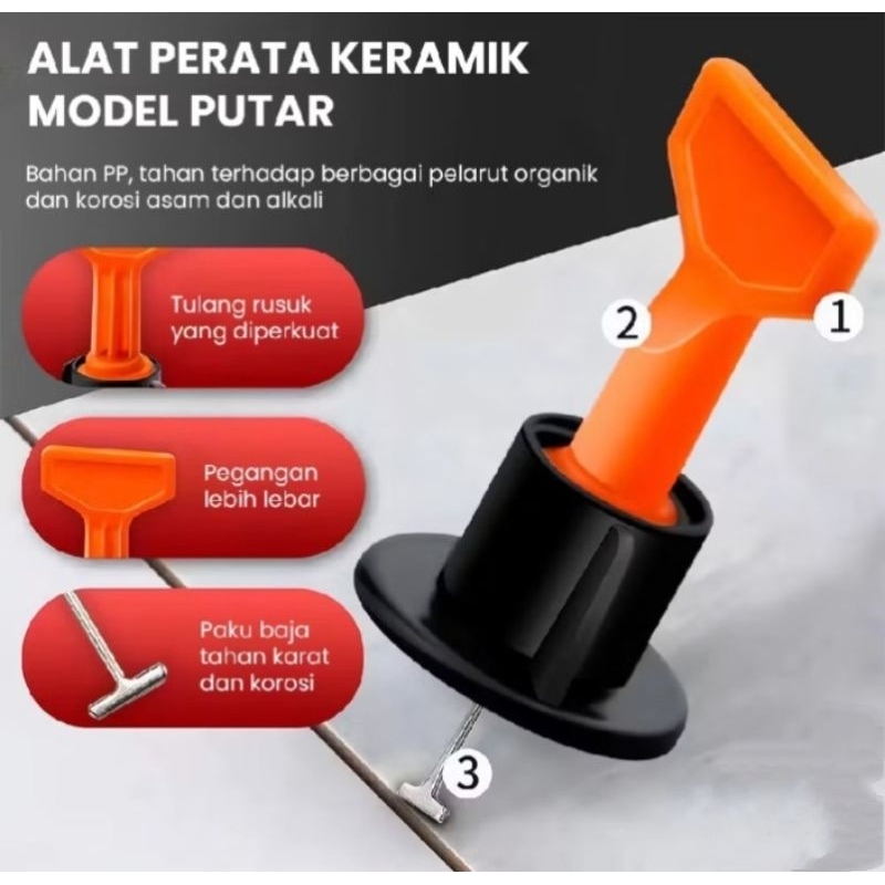 Leveling Tile Ubin Perata Nat Keramik