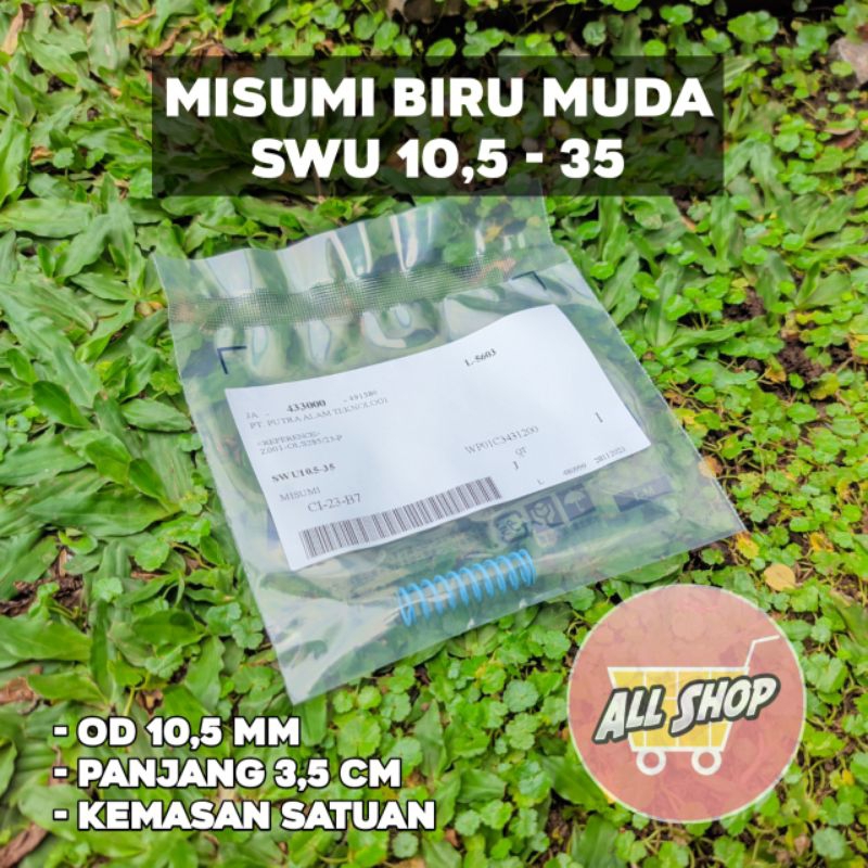 Spring per misumi Biru muda SWU  10,5-35 / Per misumi original / Per Mizumi