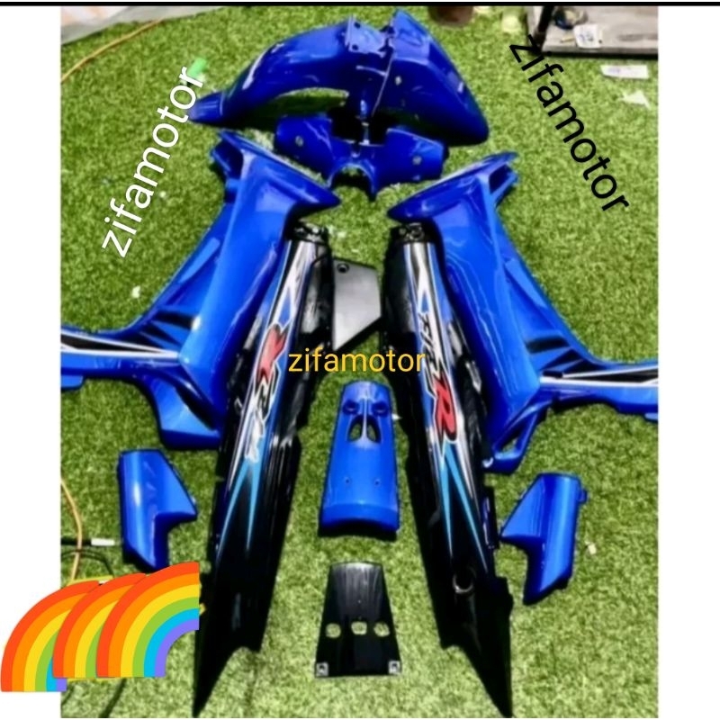 Full set body halus Yamaha fiz r FIZ R fiz r FIZ R plus striping Yamaha fiz r FIZ R warna biru hitam