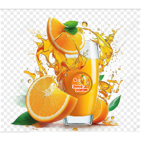 

Stiker Es jeruk peras Transparan isi 100pcs stiker