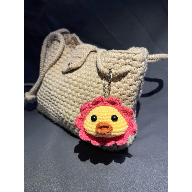 DUCK KEYCHAIN CROCHET GANCI GANTUNGAN KUNCI BEBEK LUCU
