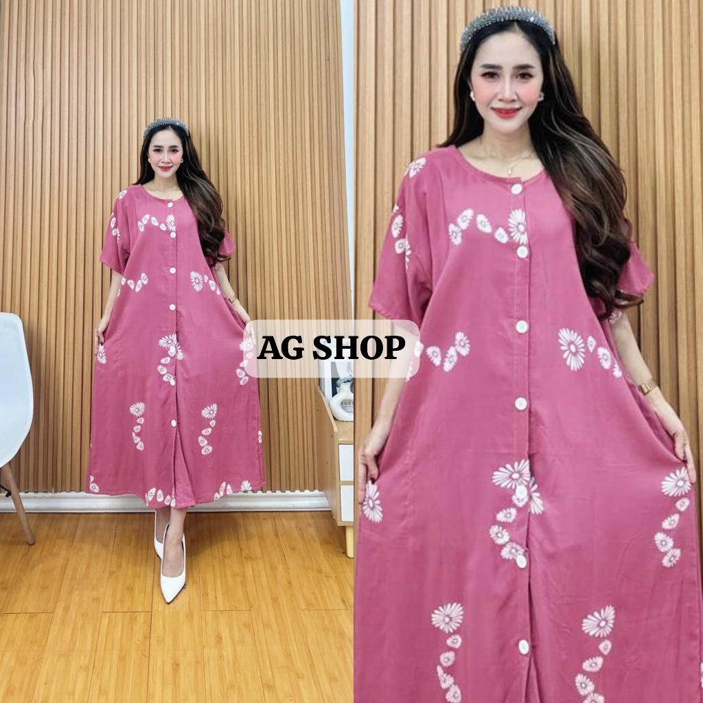 Daster Andin Jumbo Motif Terbaru - Dress Andin Jumbo Motif Bunga