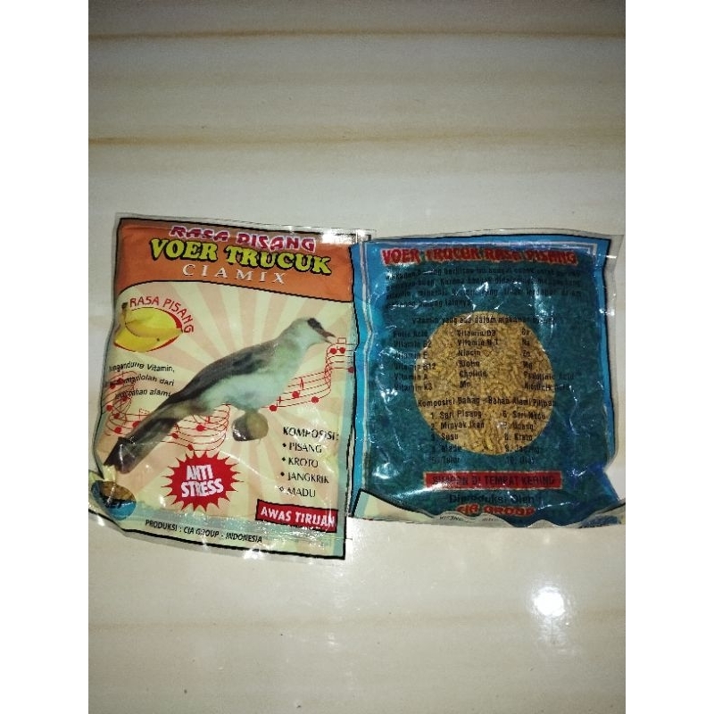 VOER PAKAN BURUNG TRUCUK CIAMIX RASA PISANG