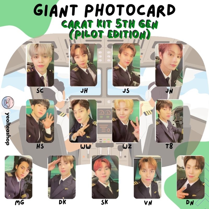 [BACA DESKRIPSI] Ready Stock Giant Photocard PC Seventeen Carat Membership Kit 5th 2020 Pilot / 6th 