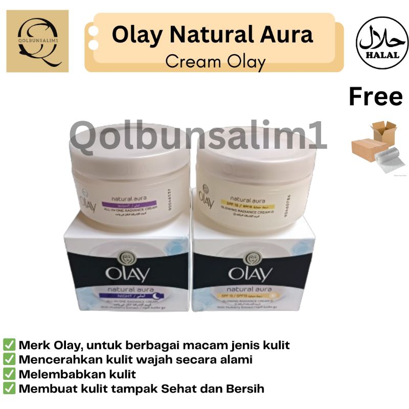 Olay Natural Aura Day Cream Spf 15,Night Cream Ori Arab Saudi