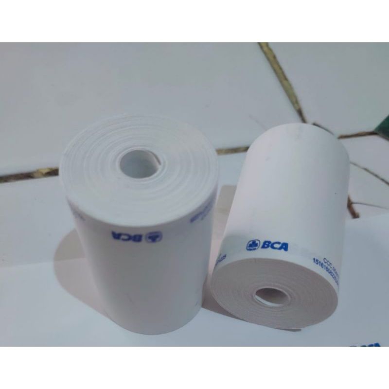 

kertas kasir thermal logo BCA 58/57×40mm paket 100Roll(1Dus)