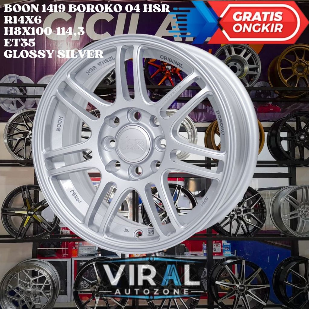 Velg Mobil Racing Ring 14 HSR BOON R14 UNTUK XENIA , EVALIA , COLT , CARRY