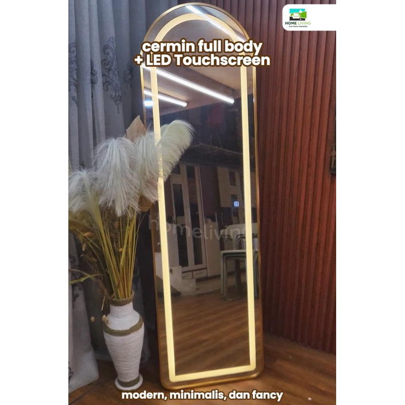 HOMELIVING - CERMIN FULL BODY - CERMIN LED - CERMIN LAMPU - CERMIN ESTETIK - CERMIN MINIMALIS - CERM