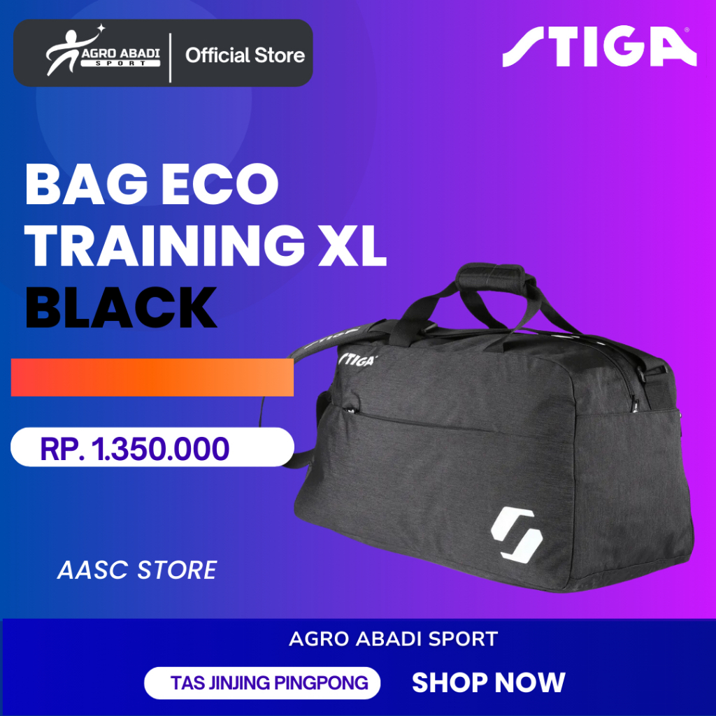 Tas Training Olahraga Pingpong Original - STIGA Bag Rival Black