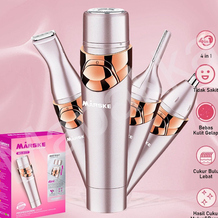 Super Bonus Alat Cukur Elektrik  Shaver Wanita Instrumen Penghilang Bulu Elektrik Multifungsi Pisau 