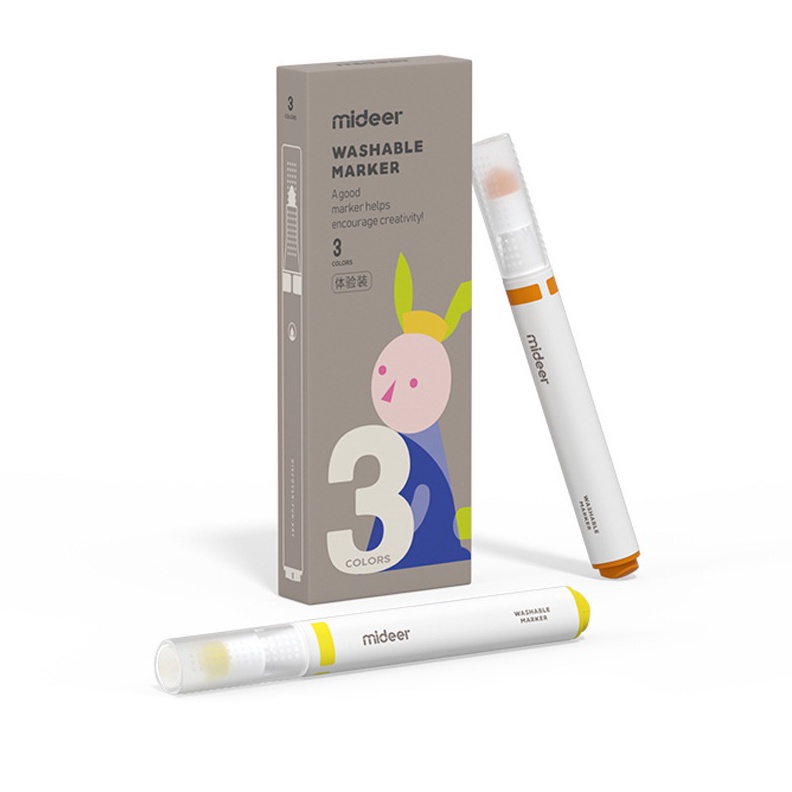

Hemat Mideer Washable Marker Wipe Clean 3 Coloring Pen Spidol Warna Anak Mudah dihapus A64